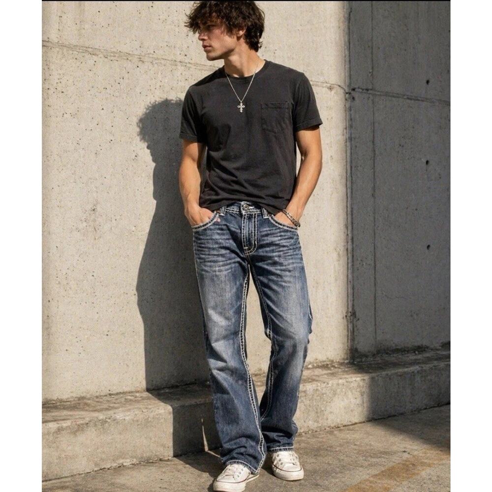 Big Star Jeans Mens 34R BKE Buckle Y2K Bootcut Medium Wash Denim